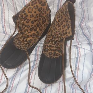 Avanti Leopard Print Kids Rain Boots
